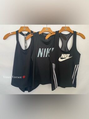 NIKE MESH LOGO RACERBACK RUNNING TANK BUNDLE LOT OF 3